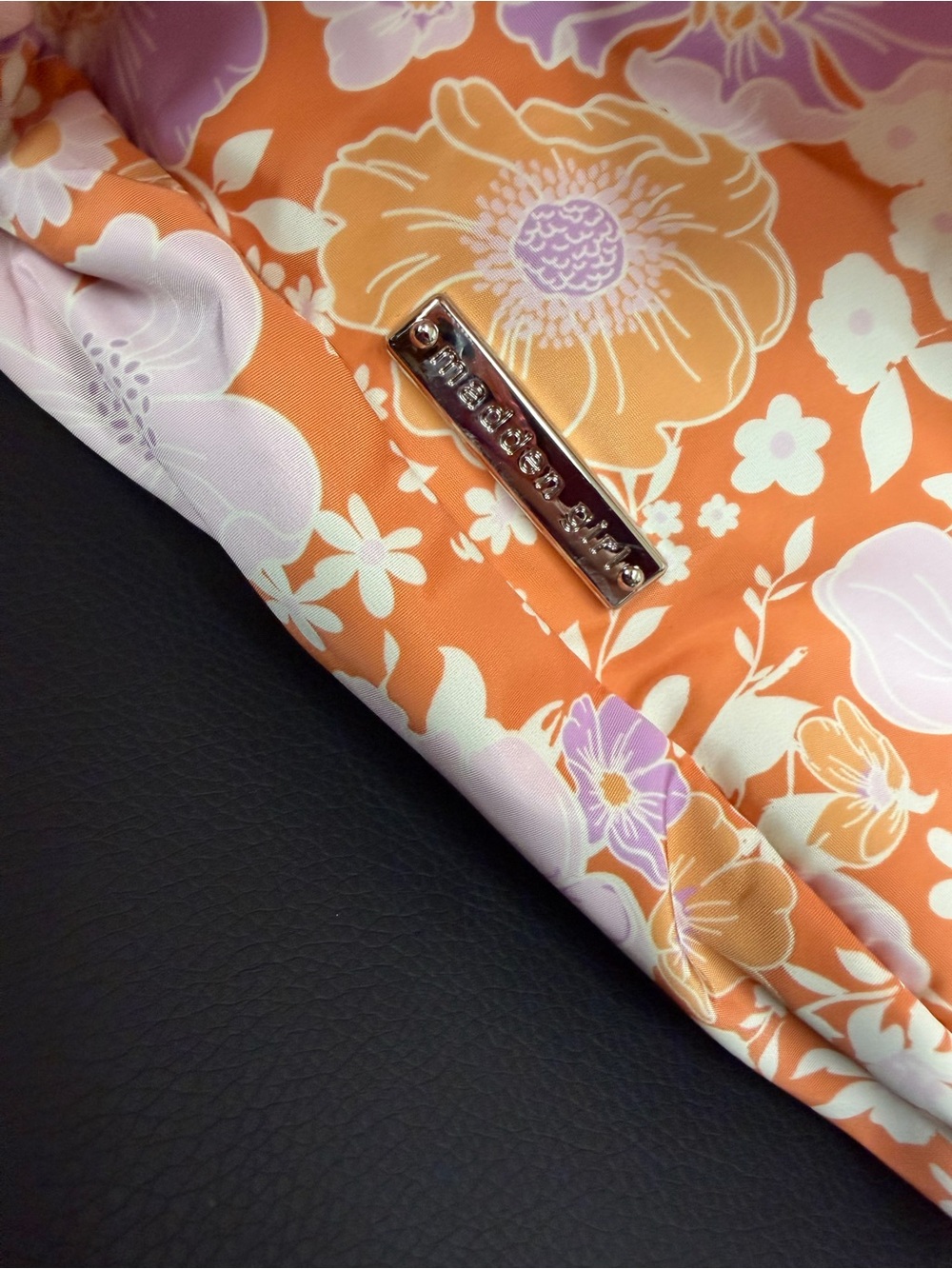 Floral Orange Drawstring Backpack - Picture 4 of 4